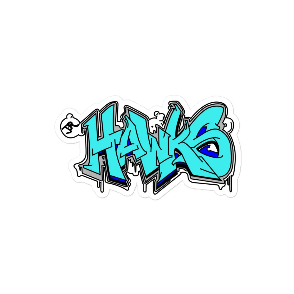 Sticker ~ Jr Hawks Graffiti Bubble-free