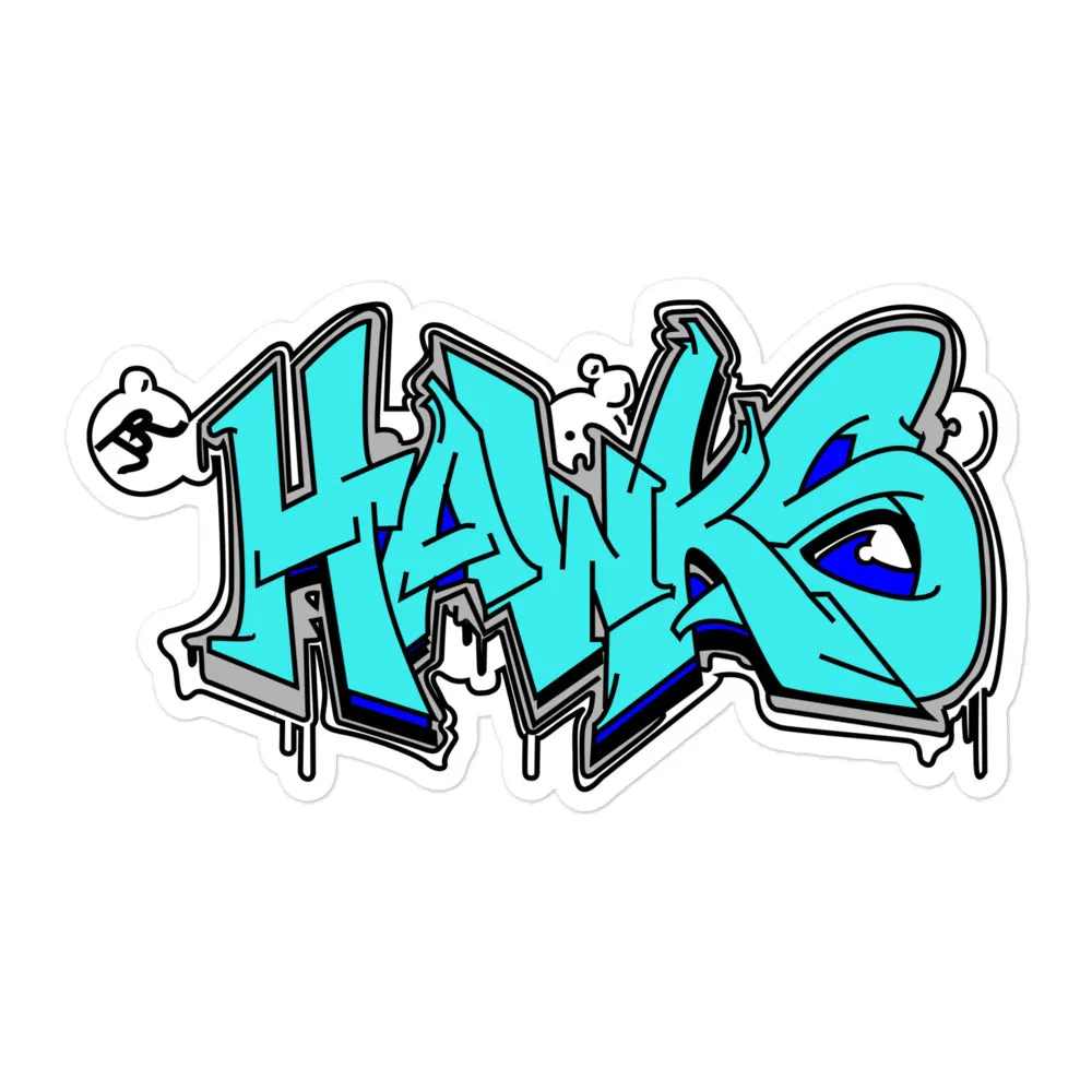 Sticker ~ Jr Hawks Graffiti Bubble-free
