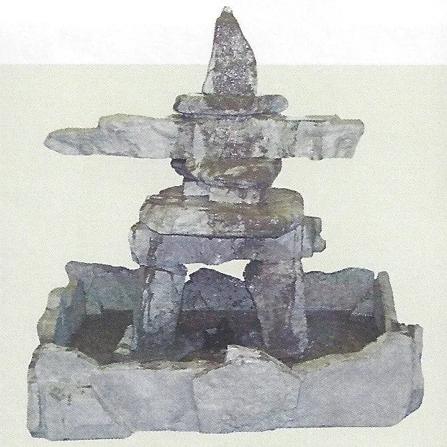 Stone Inuksuk Fountian