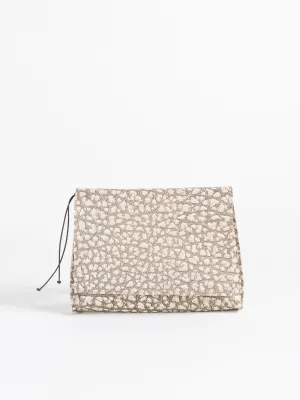 strappy foldover - pebble sesame
