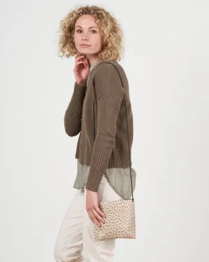 strappy pouch - sand ostrich