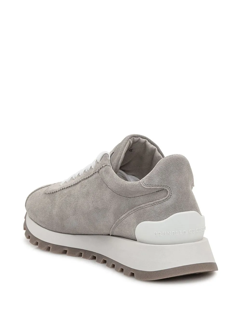Suede sneakers with shiny details
