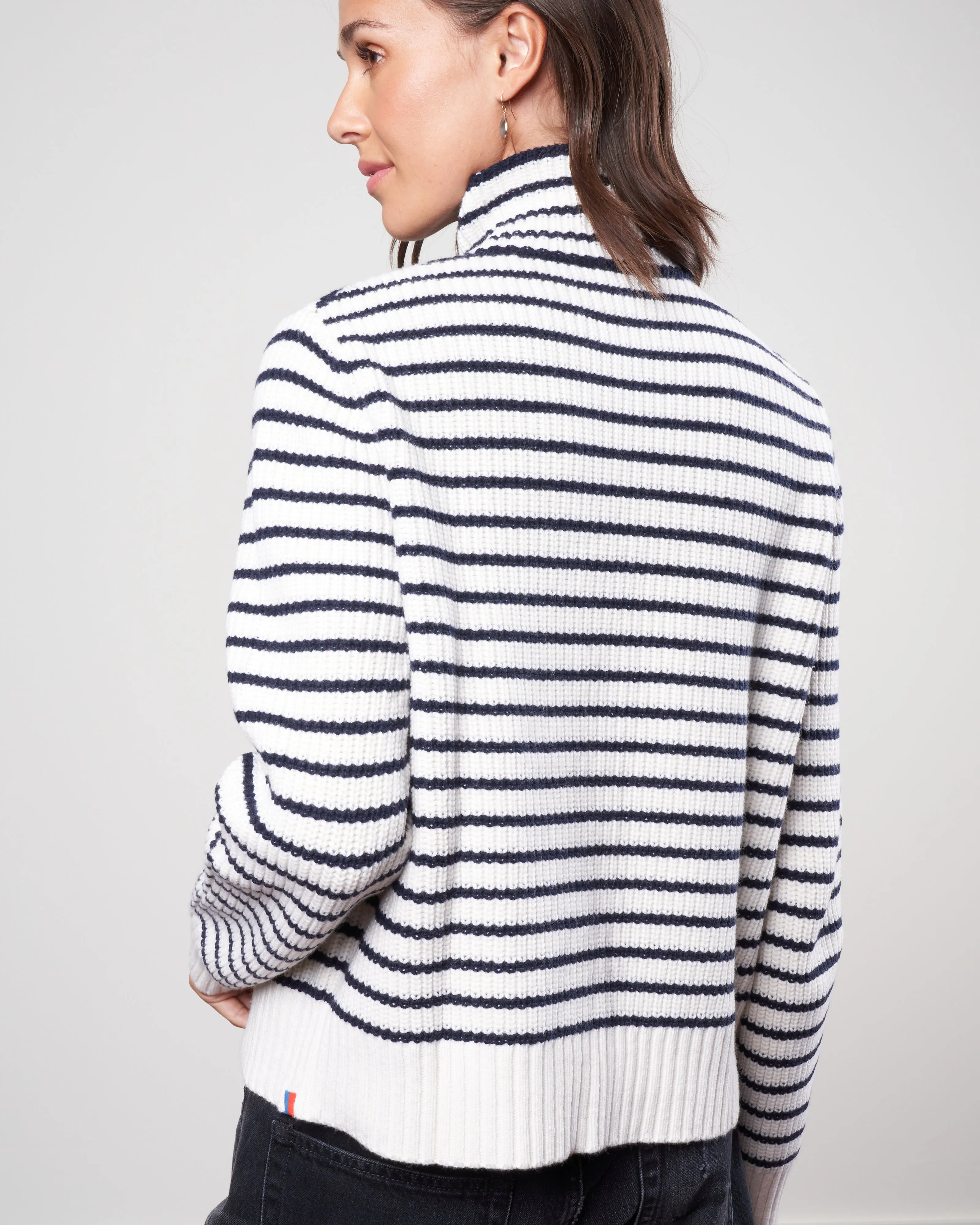 the banks sweater - cream/navy