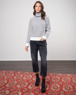 the banks sweater - cream/navy