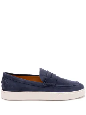 TOD'S Men's Suede Leather Penny Loafers