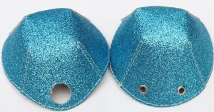 Toe Caps by BRNG - Blue Glitter -