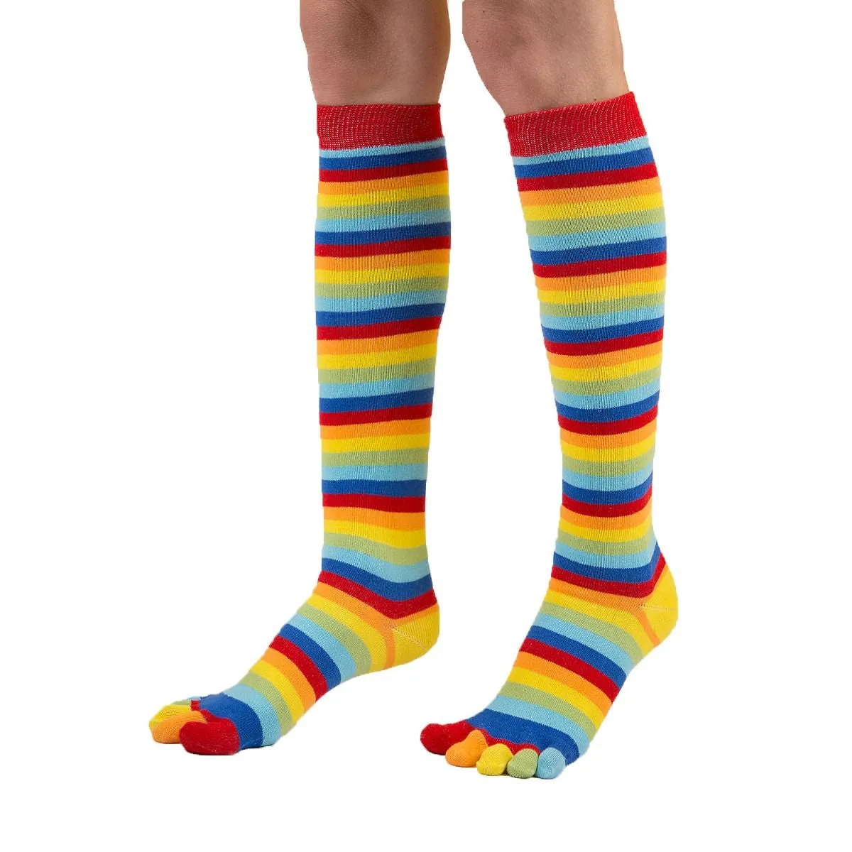 ToeToe Essential Knee High Fun Socks - Rainbow