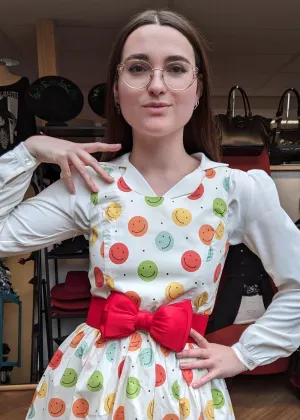 Tulip B Smiley Faces 40's Swing Dress Multi