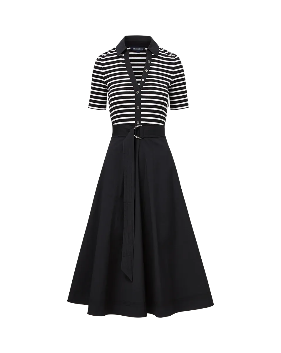 VERONICA BEARD DELISE MIXED MEDIA DRESS