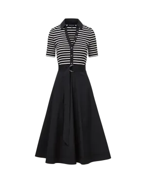 VERONICA BEARD DELISE MIXED MEDIA DRESS