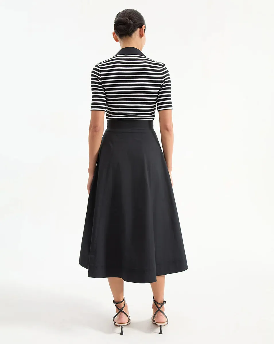 VERONICA BEARD DELISE MIXED MEDIA DRESS