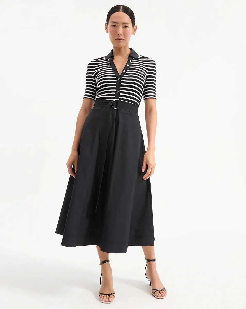 VERONICA BEARD DELISE MIXED MEDIA DRESS