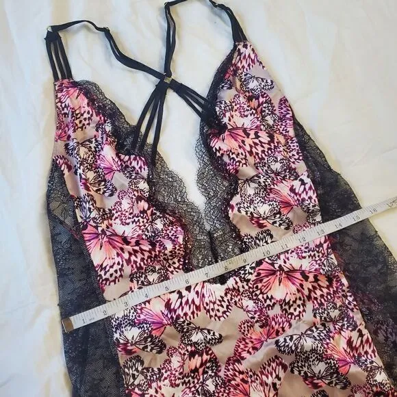 Victoria's Secret Butterfly Satin Lace Lingerie M