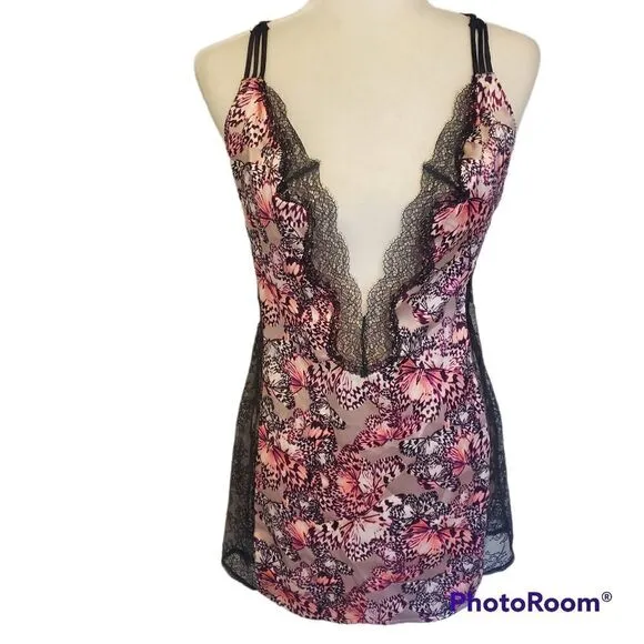 Victoria's Secret Butterfly Satin Lace Lingerie M