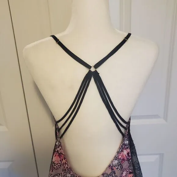 Victoria's Secret Butterfly Satin Lace Lingerie M
