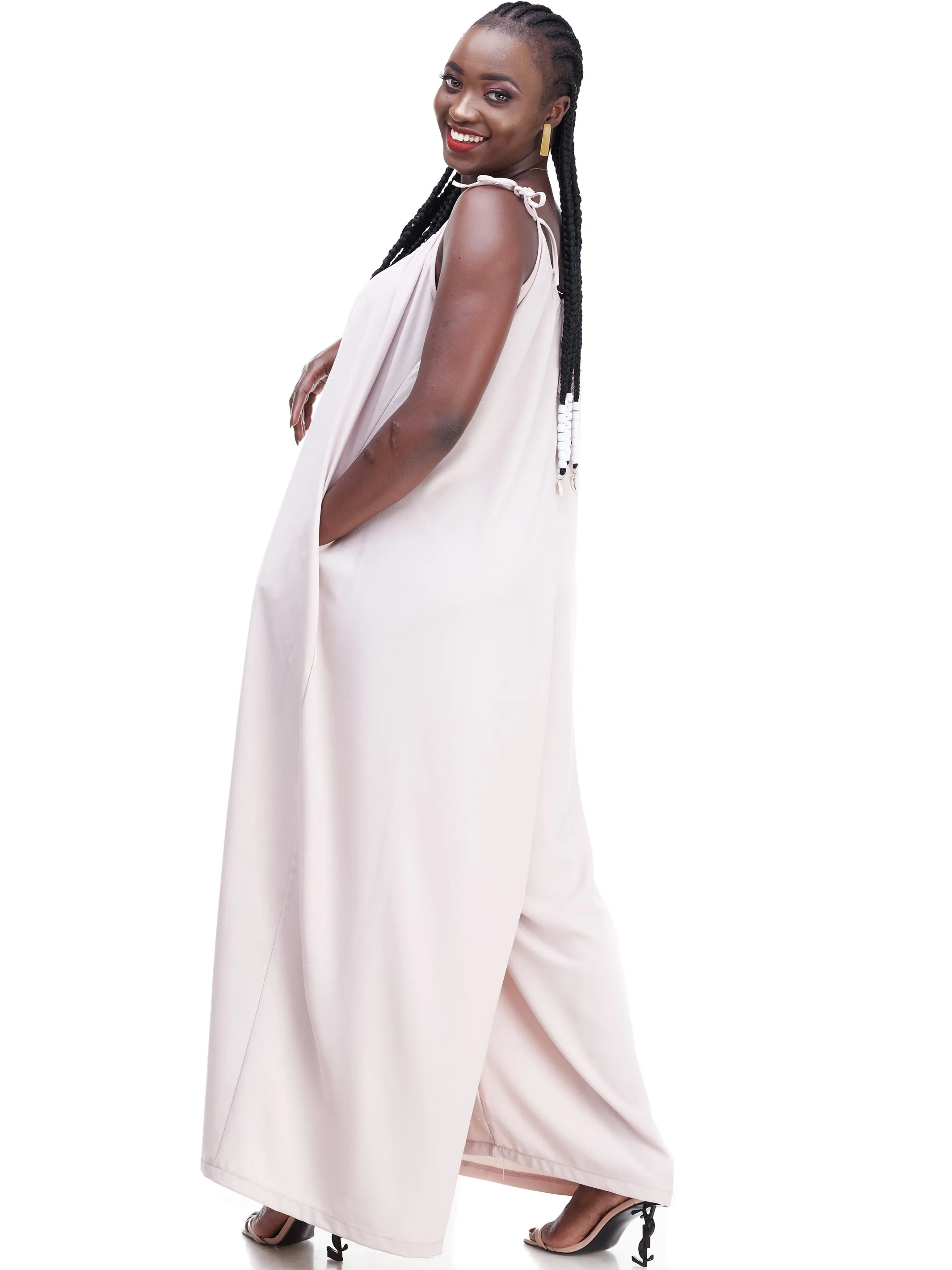 Vivo Diani Strappy Jumpsuit - Beige