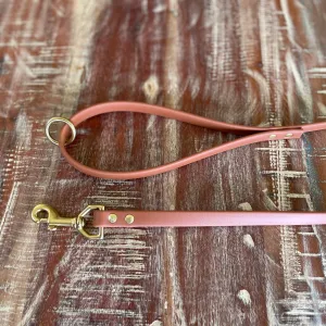 Waterproof Leash : Mocha   Brass
