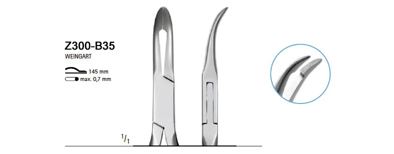 Weingart Flatt Forceps, Slender (Z300-B35)