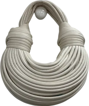 White Knot Detail Strappy Grab Bag One Size