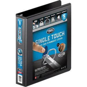Wilson Jones® Ultra Duty D-Ring View Binder with Extra Durable Hinge, 1 1/2", Black