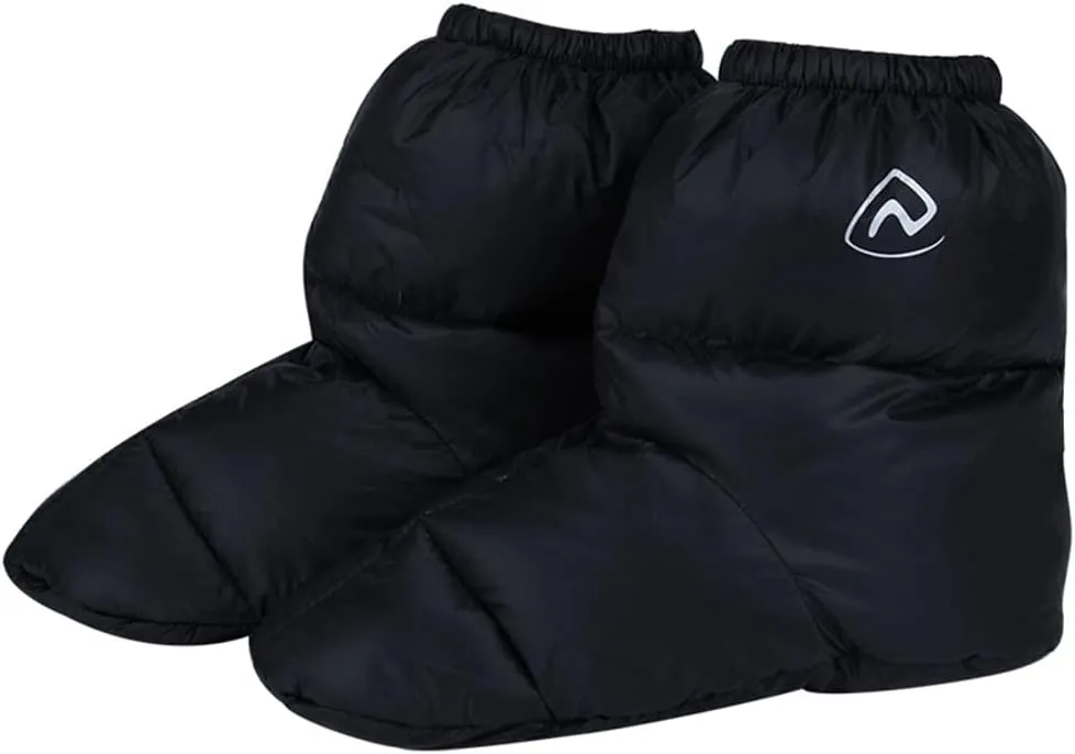 Winter Duck Down Booties Down Socks Soft Cozy Water-Resistant Down Filled Slippers for Camping Backpacking Indoor