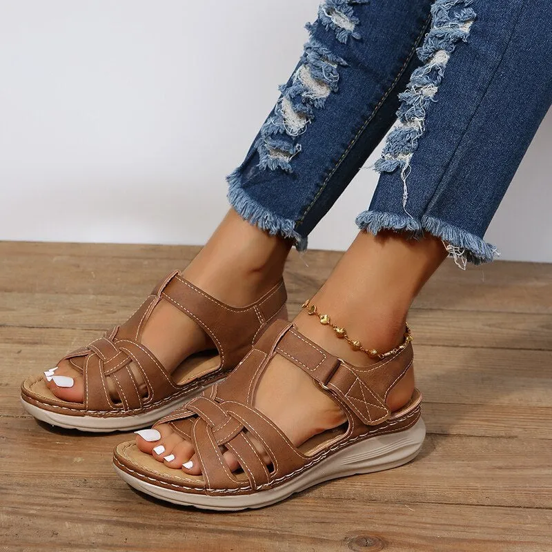 Women’s Comfort Sandals – Adjustable Strap – Cushioned Sole – Open Toe – Everyday Summer Wear