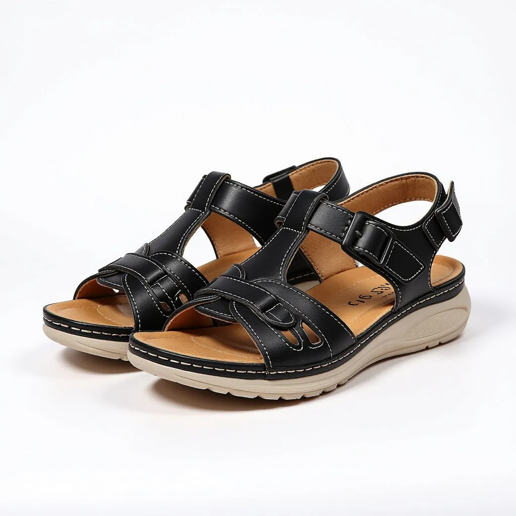 Women’s Comfort Sandals – Adjustable Strap – Cushioned Sole – Open Toe – Everyday Summer Wear
