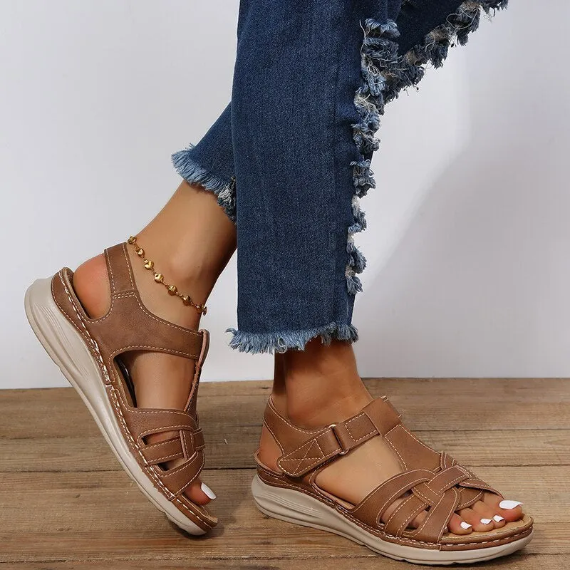 Women’s Comfort Sandals – Adjustable Strap – Cushioned Sole – Open Toe – Everyday Summer Wear