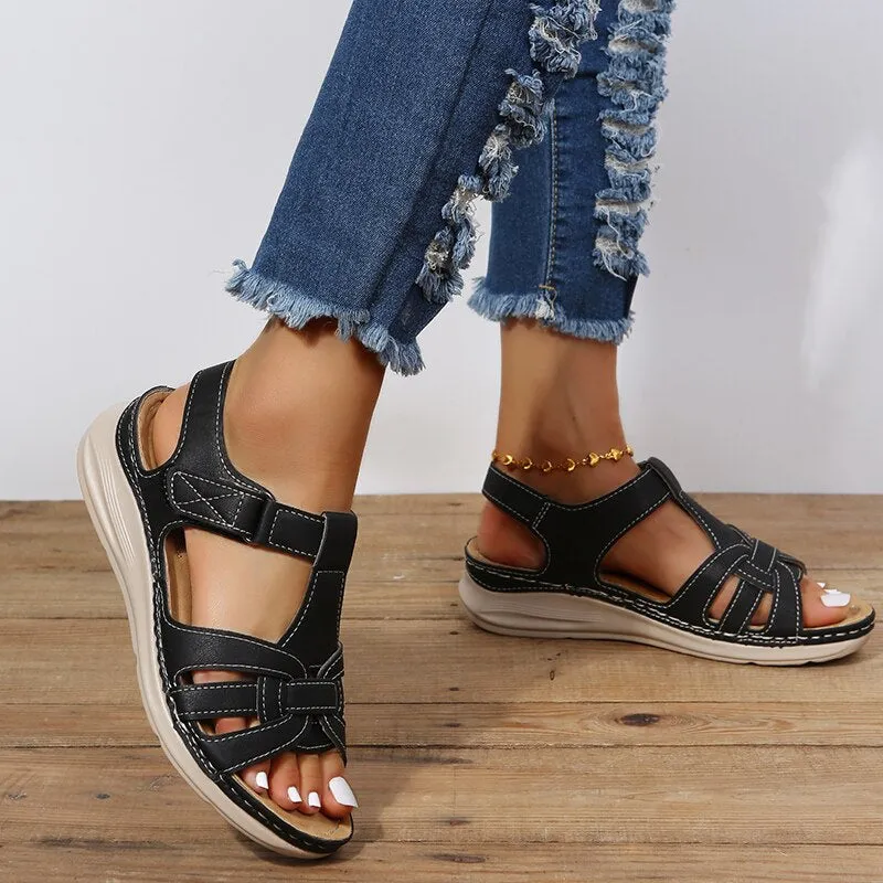 Women’s Comfort Sandals – Adjustable Strap – Cushioned Sole – Open Toe – Everyday Summer Wear
