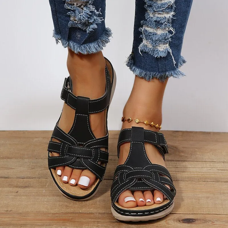 Women’s Comfort Sandals – Adjustable Strap – Cushioned Sole – Open Toe – Everyday Summer Wear
