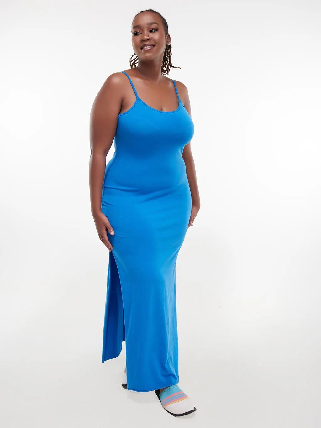 Zoya Chill Strappy Maxi Bodycon - Blue