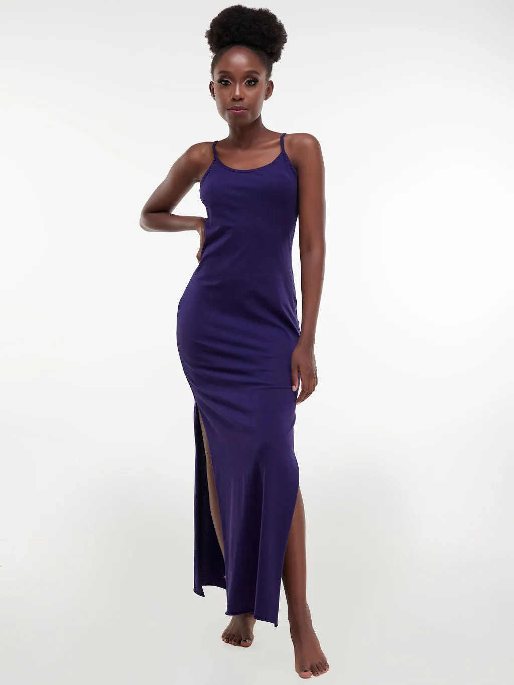 Zoya Chill Strappy Maxi Bodycon - Purple