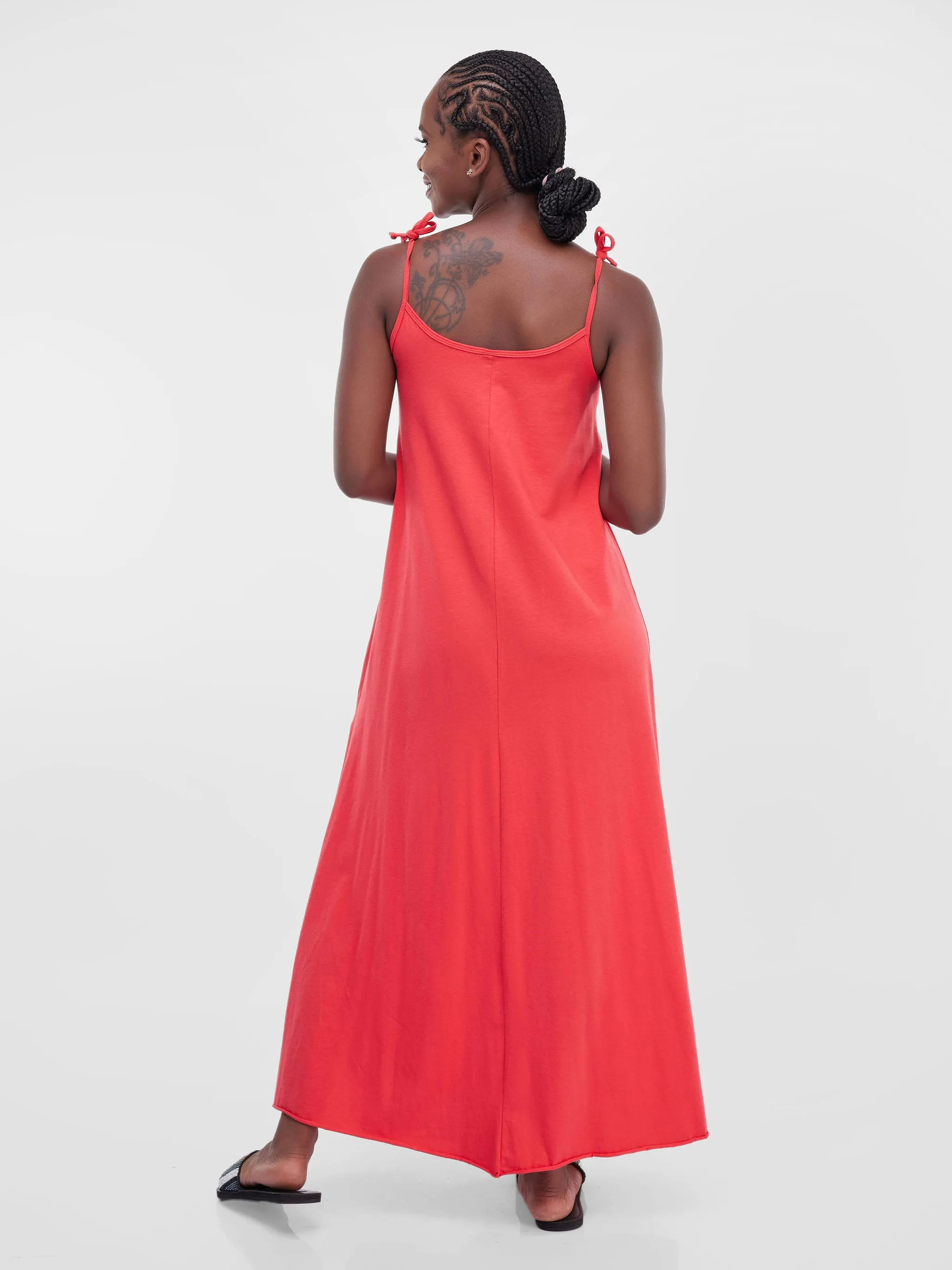 Zoya Chill Strappy Maxi Dress - Red